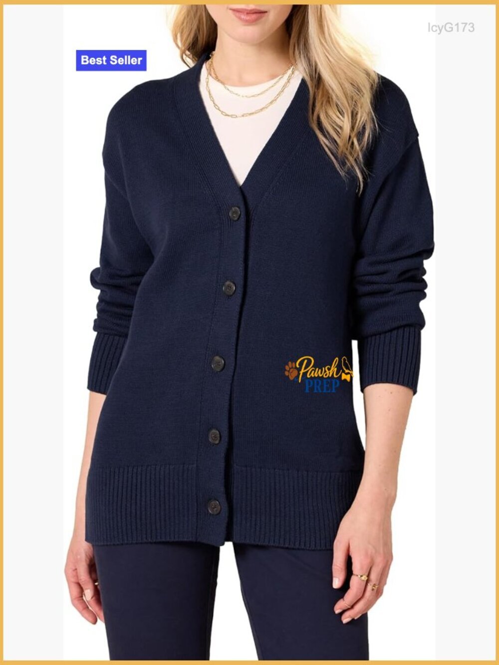 Women's V-Neck Cardigan, Midweight, Relaxed Fit, Long Sleeve, Button Front